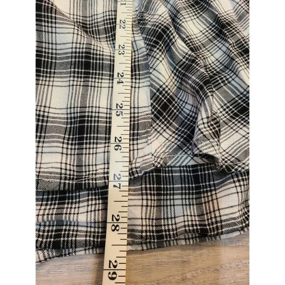 Catherines 3x women's partial button down plaid blouse - Picture 6 of 6